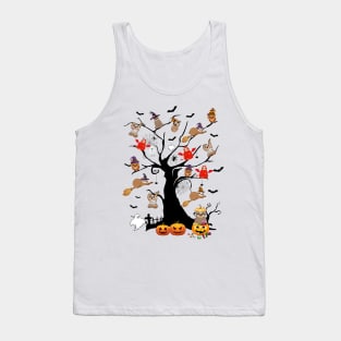 Sloth  Halloween Tree Pumpkin Gift Tank Top